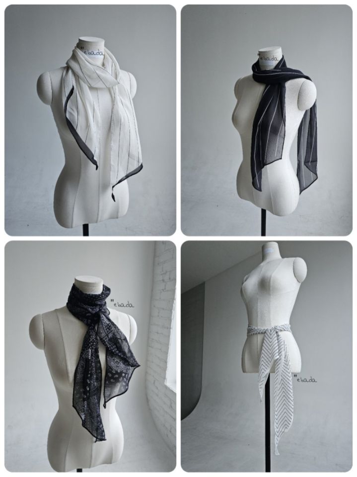 EBADA東大門直郵女士新品26春夏熱賣推薦圍巾披肩混紡雪紡EBADA圍巾/披肩