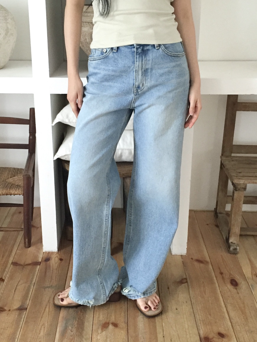 LOVE MOMENT東大門代購女士新款真品推薦休閑牛仔褲復古LOVE MOMENT牛仔褲