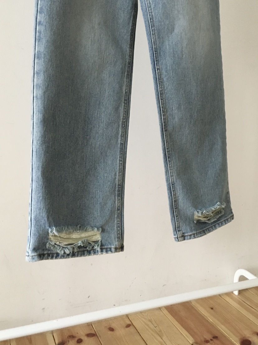 LOVE MOMENT東大門代購女士新款真品推薦休閑牛仔褲復古LOVE MOMENT牛仔褲