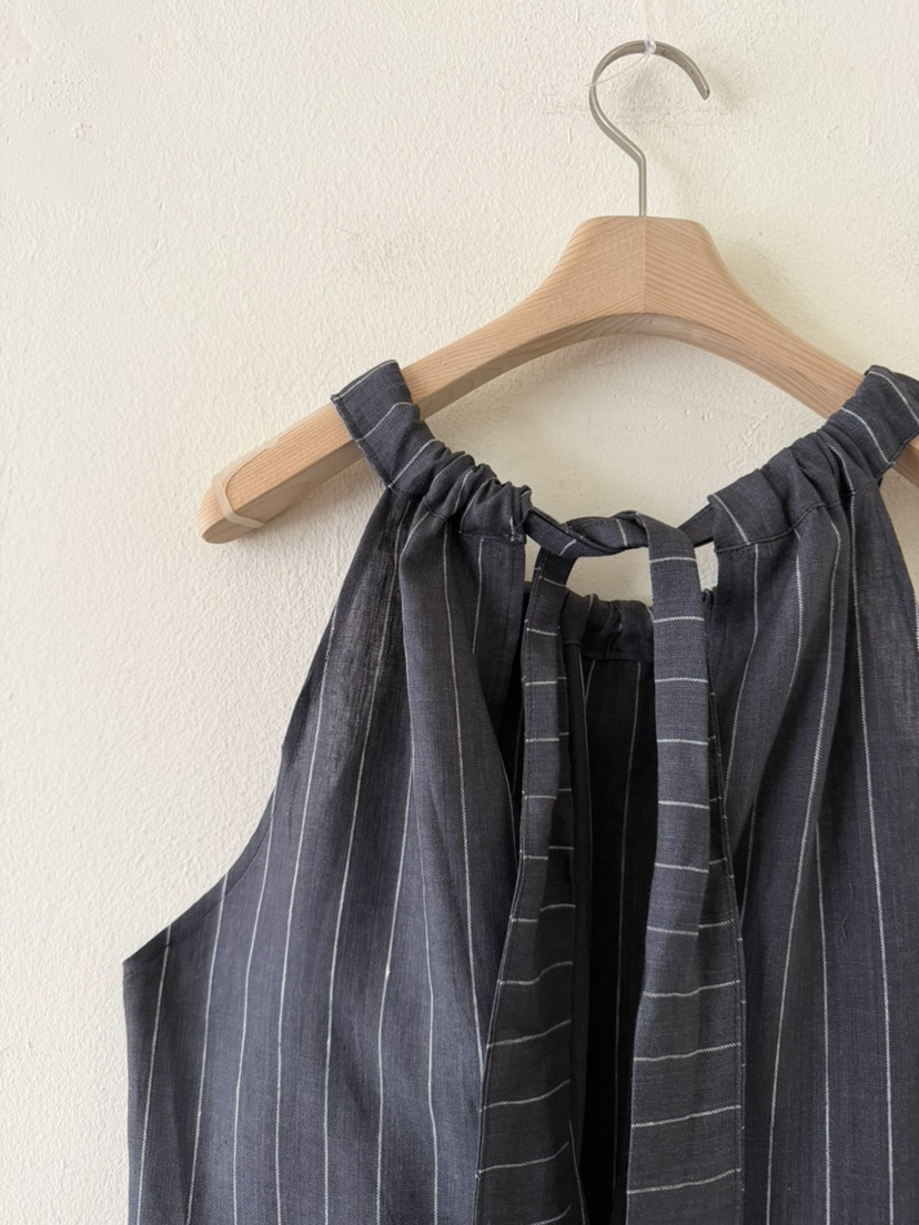 MENG東大門直郵女士新品熱賣時尚休閑推薦連衣裙羊駝條紋MENG連衣裙