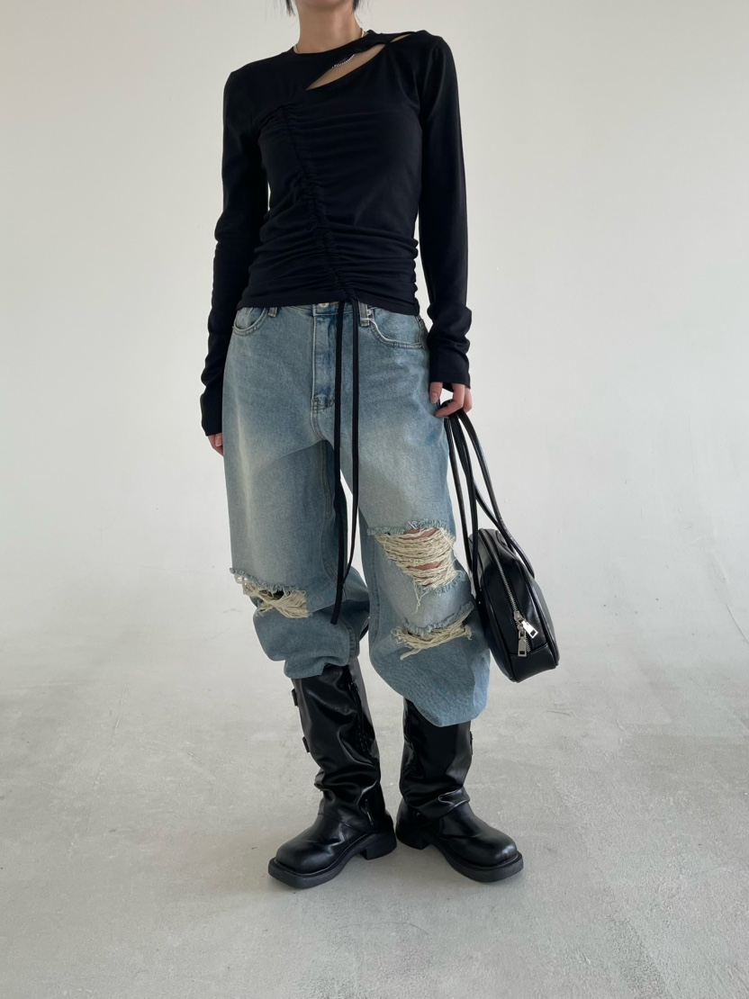 REIZ東大門直郵女裝新品26春夏職業推薦人氣真品休閑長袖T恤REIZ長袖T恤