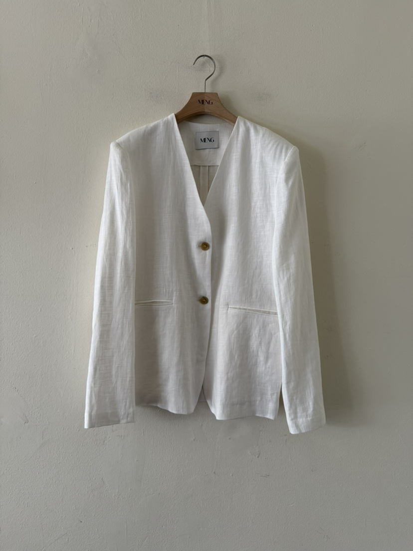 MENG東大門直郵女士新品真品時尚人氣推薦休閑夾克亞麻布MENG夾克圖色2