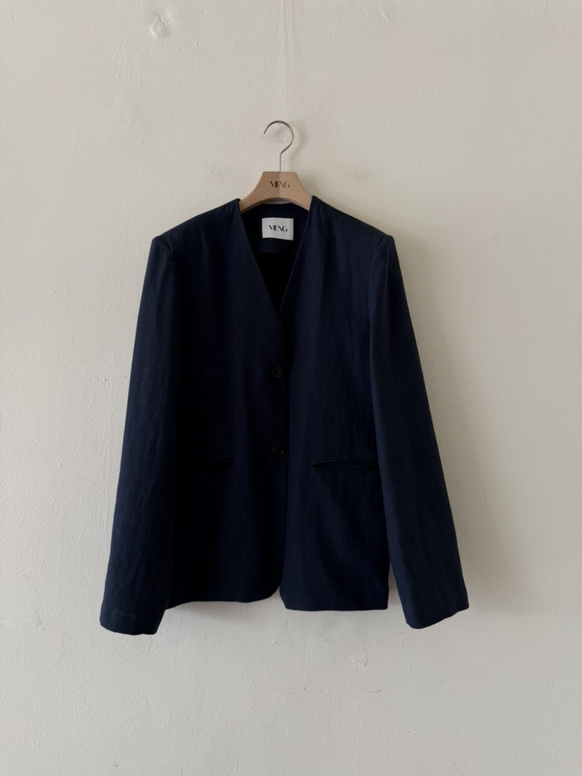 MENG東大門直郵女士新品真品時尚人氣推薦休閑夾克亞麻布MENG夾克圖色3