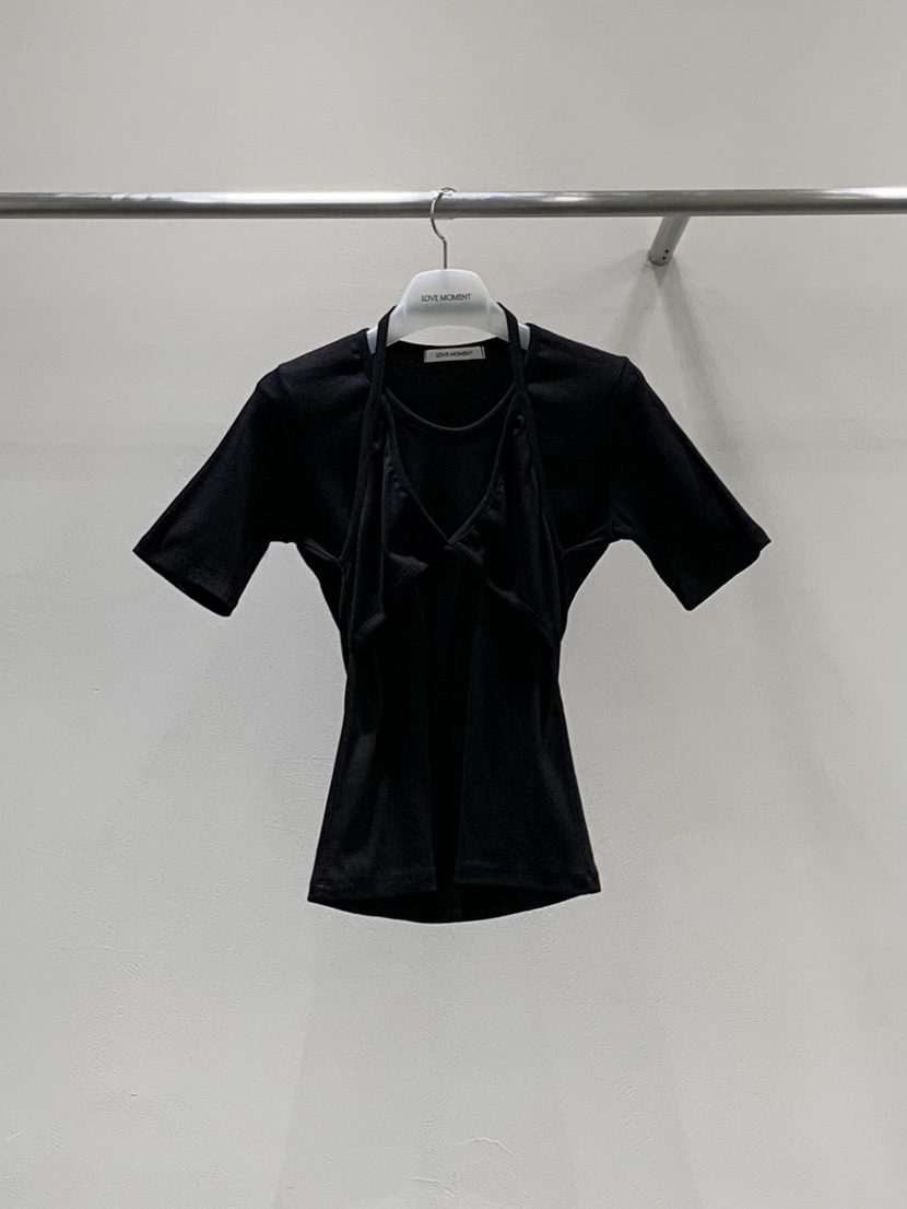 LOVE MOMENT韓國代購女裝新款人氣推薦熱賣時尚真品休閑T恤LOVE MOMENTT恤圖色4