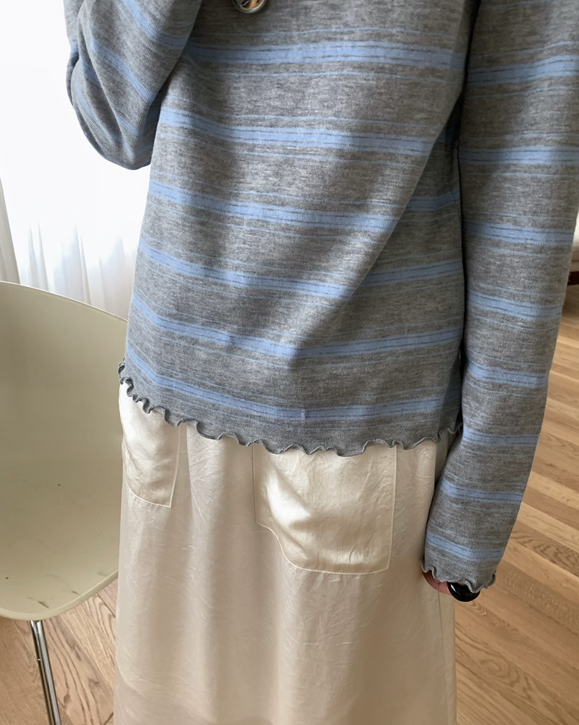 PEBBLE韓國直郵女裝新品時尚休閑人氣熱賣職業26春夏長袖T恤PEBBLE長袖T恤