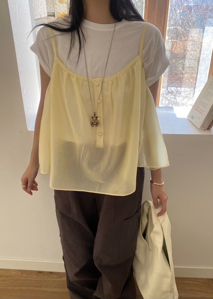 OUPPT韓國代購女士新款熱賣時尚休閑人氣真品推薦吊帶背心OUPPT吊帶/背心