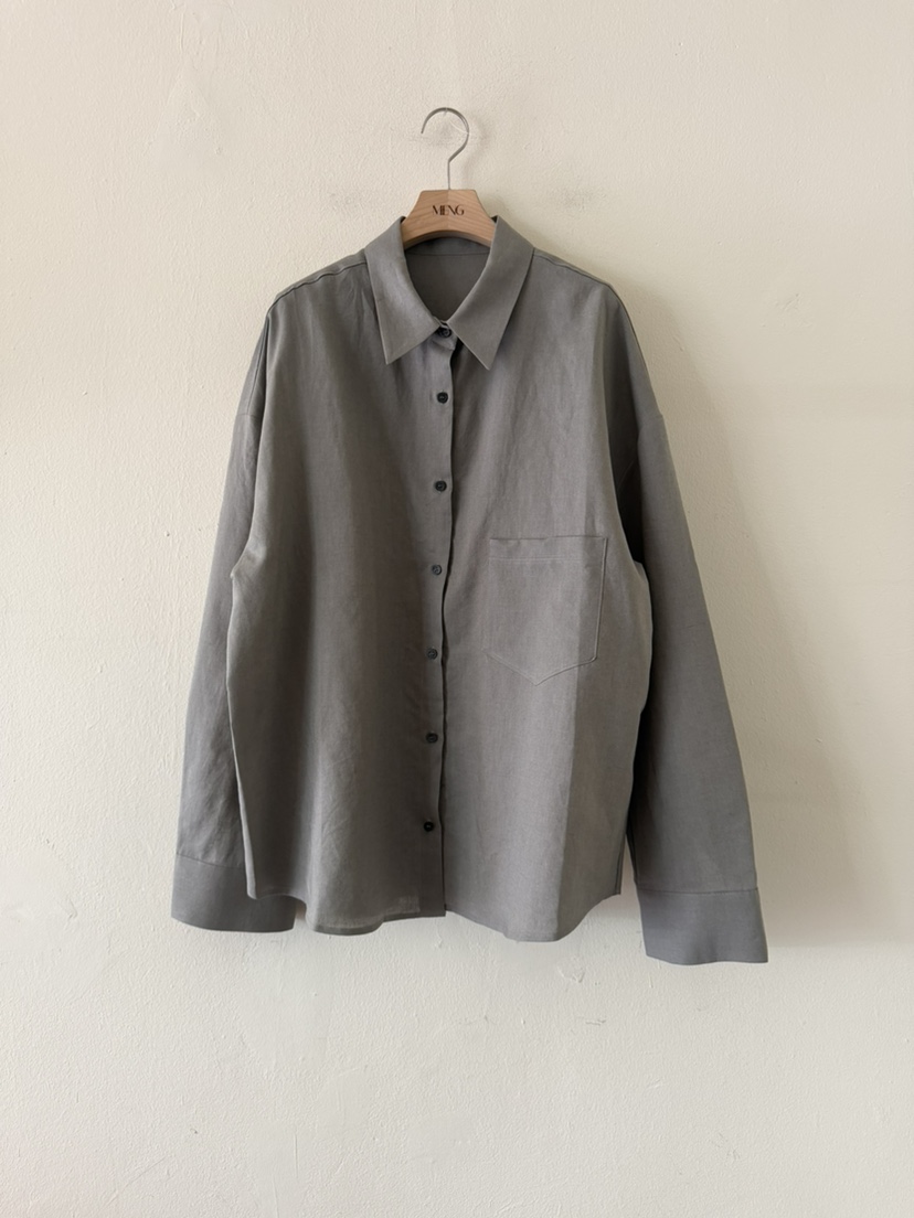 MENG東大門實拍女士新款26春夏人氣真品時尚襯衫蕾絲衫亞麻MENG襯衫/蕾絲衫圖色1