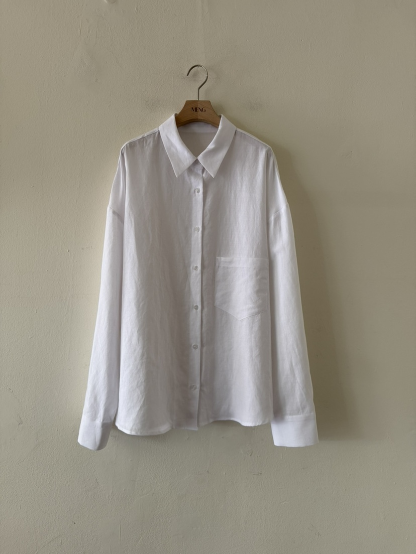 MENG東大門實拍女士新款26春夏人氣真品時尚襯衫蕾絲衫亞麻MENG襯衫/蕾絲衫圖色3