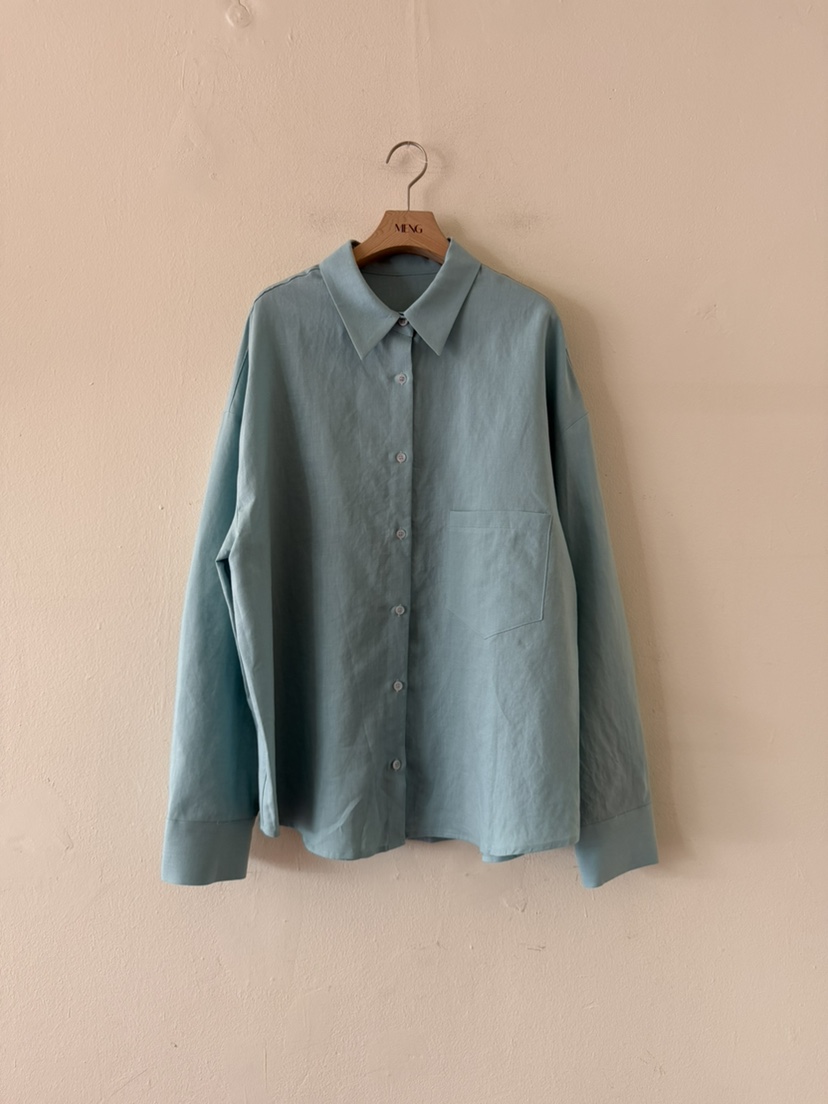 MENG東大門實拍女士新款26春夏人氣真品時尚襯衫蕾絲衫亞麻MENG襯衫/蕾絲衫圖色4