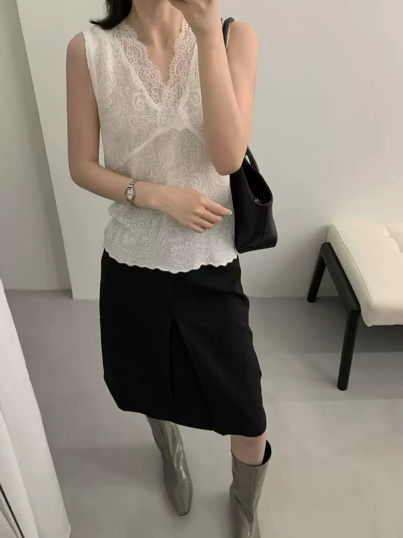 VIVANI東大門直郵女裝新款推薦26春夏真品熱賣吊帶背心蕾絲VIVANI吊帶/背心圖色1