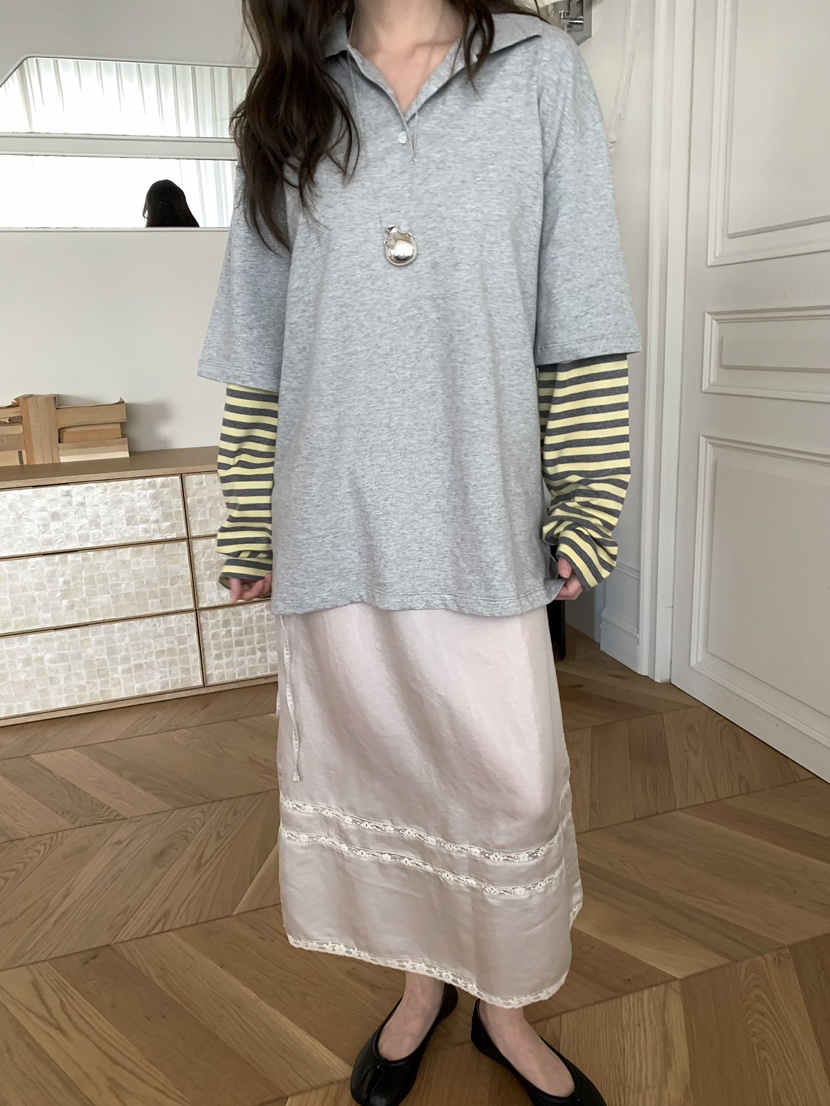 PEBBLE韓國直郵女士新款休閑26春夏熱賣真品人氣時尚長裙PEBBLE長裙