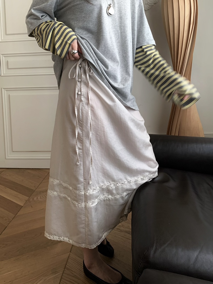 PEBBLE韓國直郵女士新款休閑26春夏熱賣真品人氣時尚長裙PEBBLE長裙