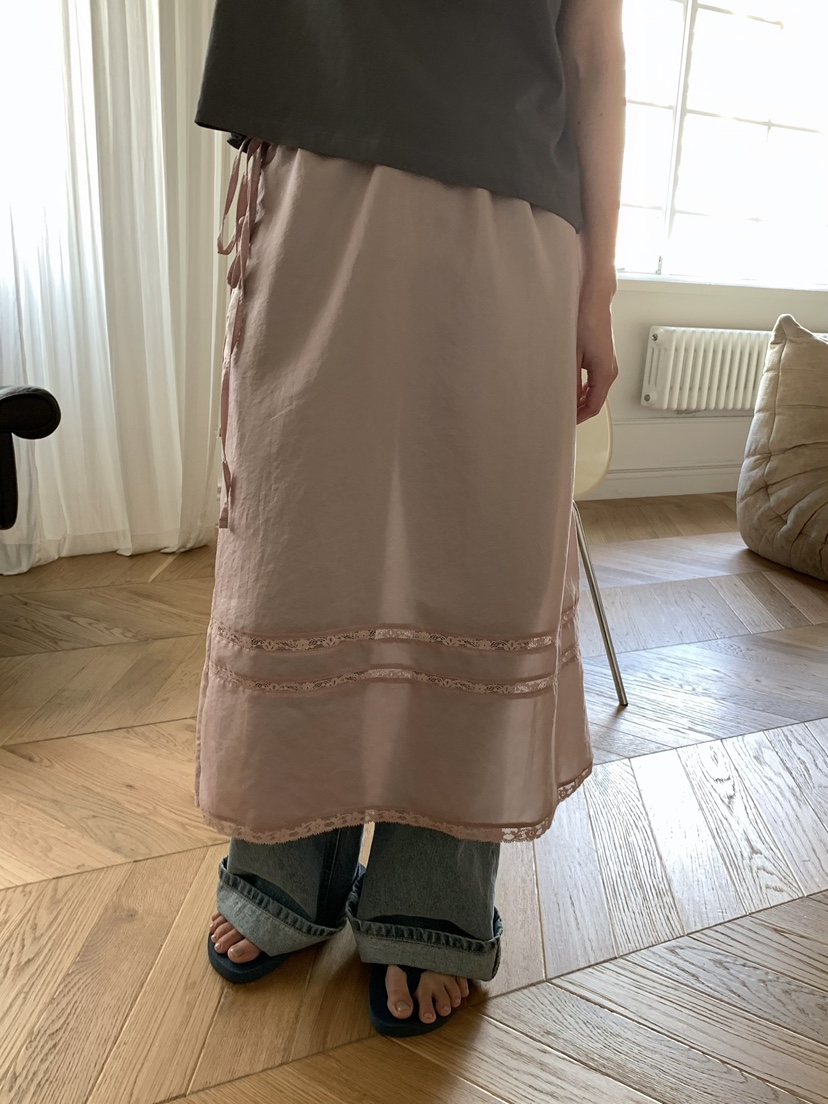 PEBBLE韓國直郵女士新款休閑26春夏熱賣真品人氣時尚長裙PEBBLE長裙