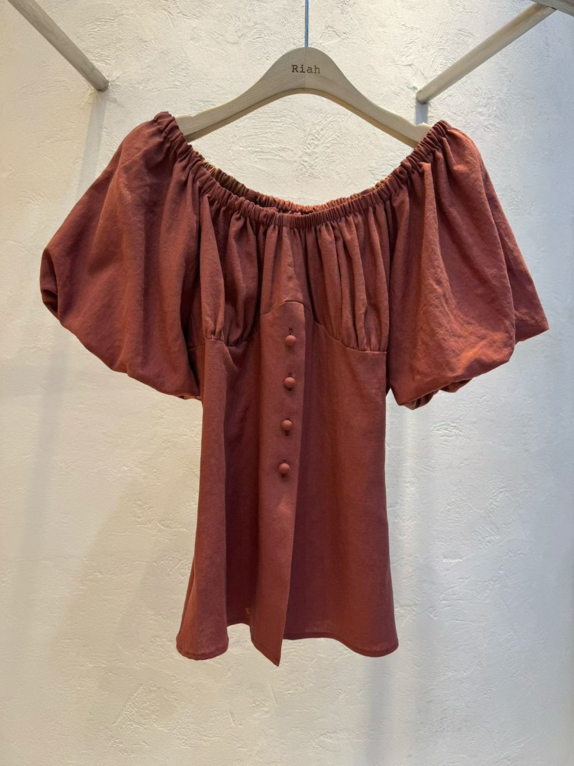 RIAH東大門直郵女士新品人氣時尚推薦職業襯衫蕾絲衫亞麻RIAH襯衫/蕾絲衫圖色1