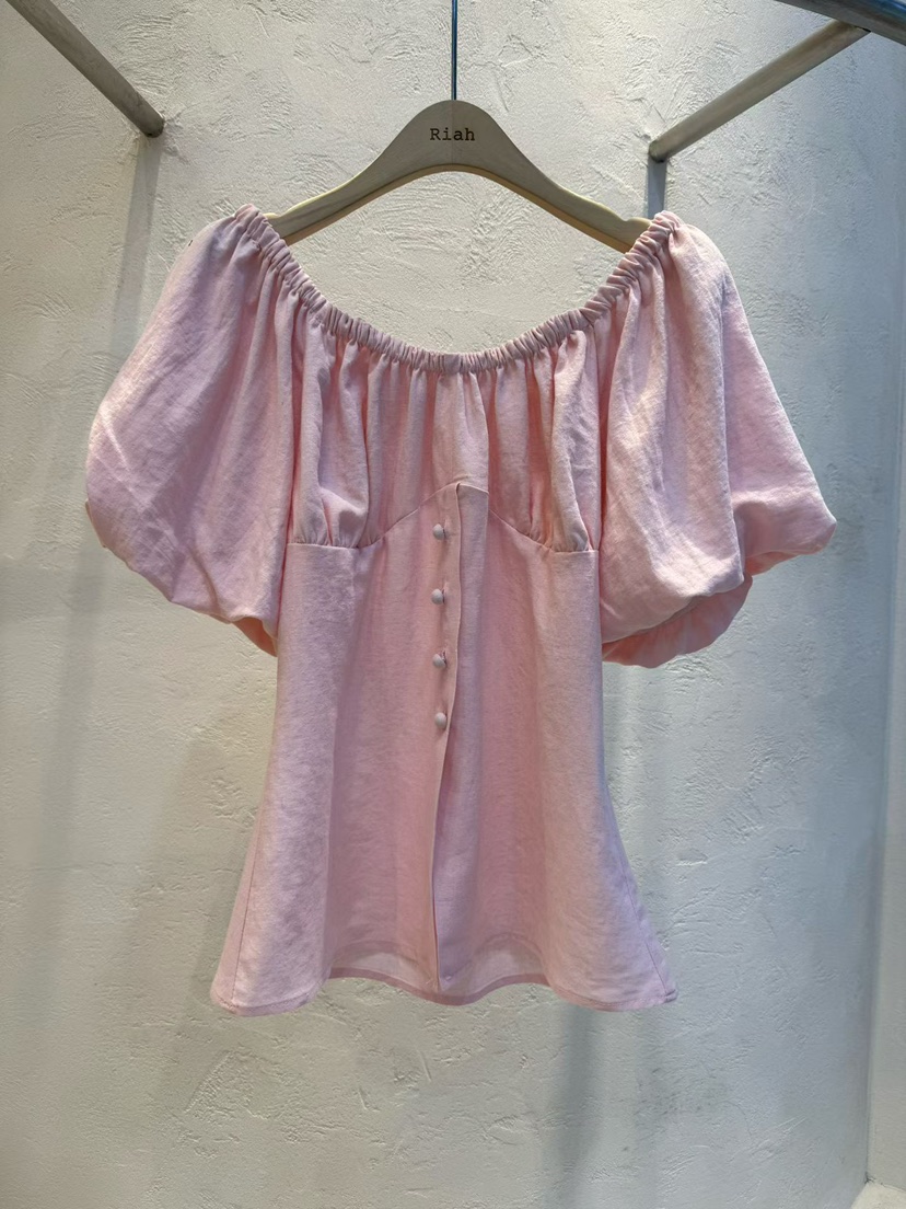 RIAH東大門直郵女士新品人氣時尚推薦職業襯衫蕾絲衫亞麻RIAH襯衫/蕾絲衫圖色2