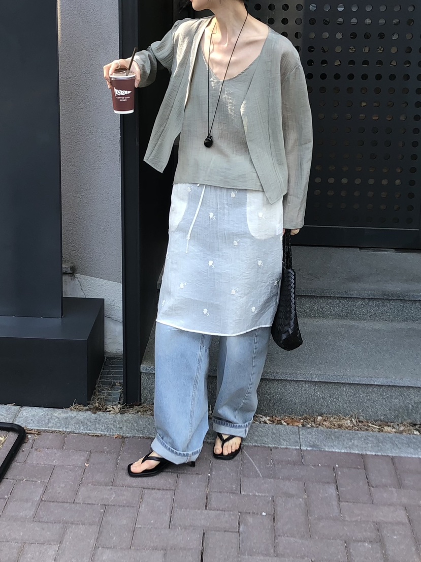 THE ABLE東大門直郵女士新款時尚休閑真品半身裙中短裙刺繡THE ABLE/TA半身裙/中短裙