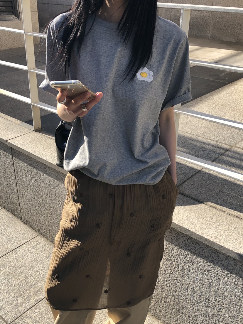 THE ABLE東大門直郵女士新款時尚休閑真品半身裙中短裙刺繡THE ABLE/TA半身裙/中短裙