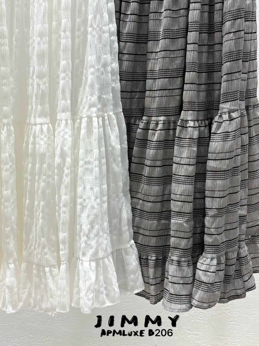 JIMMY東大門直郵女士新品休閑真品26春夏時尚人氣長裙荷葉邊JIMMY/REMAKE長裙