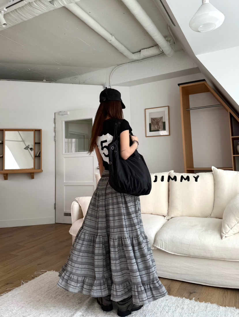 JIMMY東大門直郵女士新品休閑真品26春夏時尚人氣長裙荷葉邊JIMMY/REMAKE長裙