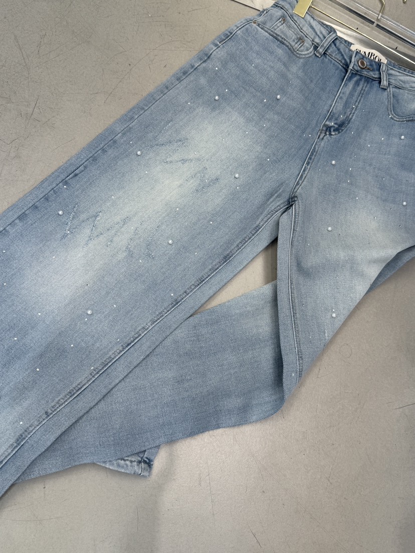 SYMBOL東大門代購女裝新款職業熱賣休閑推薦時尚人氣牛仔褲SYMBOL牛仔褲