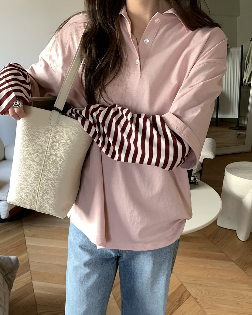 PEBBLE東大門直郵女裝新品26春夏職業真品推薦人氣長袖T恤PEBBLE長袖T恤