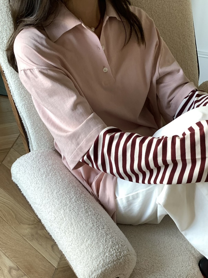 PEBBLE東大門直郵女裝新品26春夏職業真品推薦人氣長袖T恤PEBBLE長袖T恤