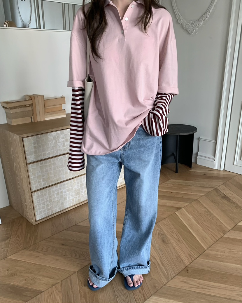 PEBBLE東大門直郵女裝新品26春夏職業真品推薦人氣長袖T恤PEBBLE長袖T恤