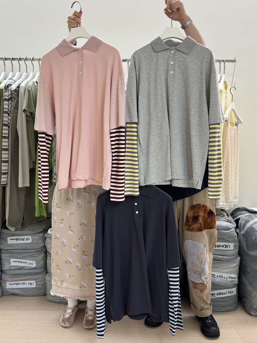 PEBBLE東大門直郵女裝新品26春夏職業真品推薦人氣長袖T恤PEBBLE長袖T恤