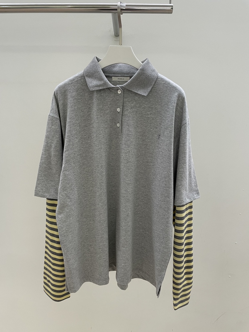 PEBBLE東大門直郵女裝新品26春夏職業真品推薦人氣長袖T恤PEBBLE長袖T恤圖色2