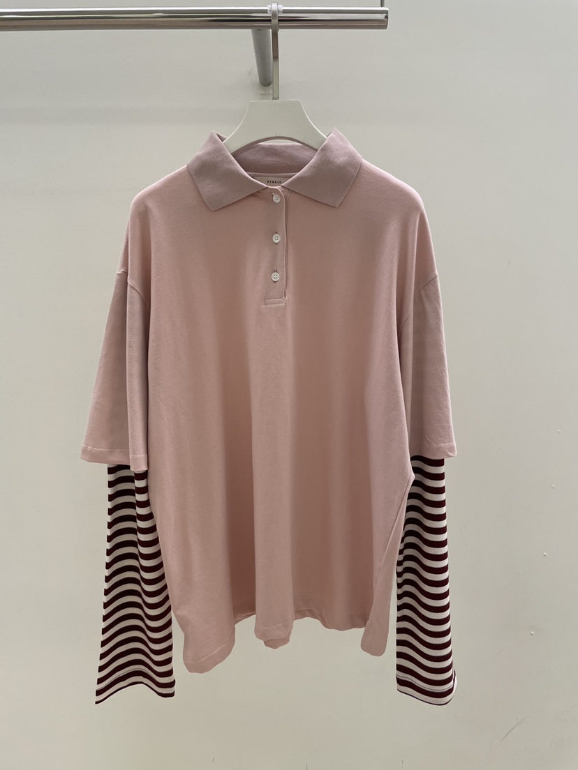 PEBBLE東大門直郵女裝新品26春夏職業真品推薦人氣長袖T恤PEBBLE長袖T恤圖色3