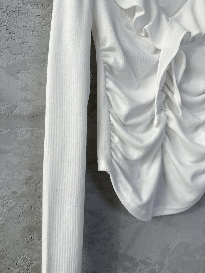 COME OPEN/HAPER東大門實拍女士新款人氣長袖T恤荷葉邊COME OPEN/HAPER長袖T恤