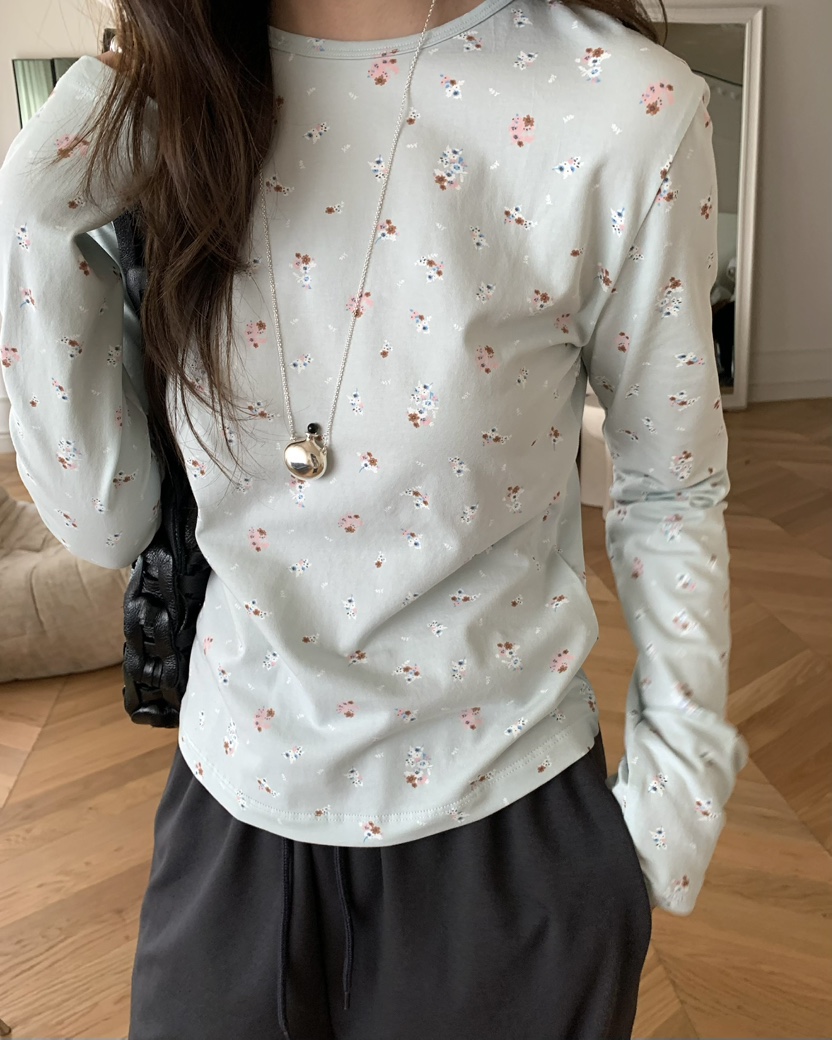 PEBBLE東大門代購女士新款時尚26春夏真品推薦熱賣長袖T恤PEBBLE長袖T恤