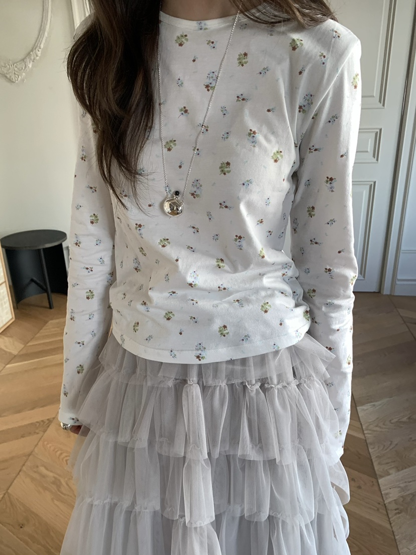 PEBBLE東大門代購女士新款時尚26春夏真品推薦熱賣長袖T恤PEBBLE長袖T恤