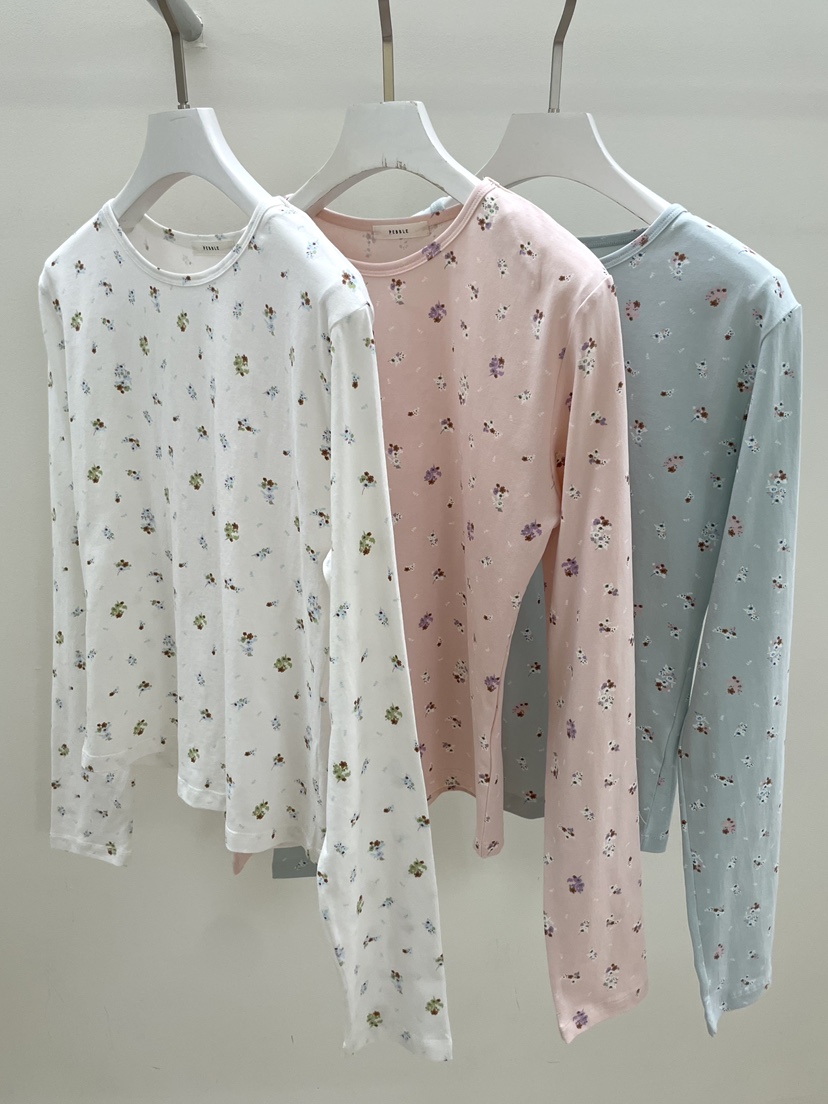 PEBBLE東大門代購女士新款時尚26春夏真品推薦熱賣長袖T恤PEBBLE長袖T恤