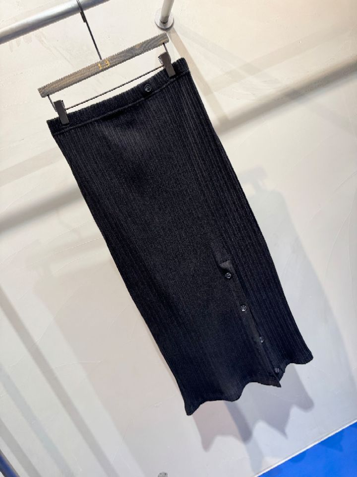 1.3韓國直郵女裝新款時尚26春夏熱賣休閑真品長裙紐扣羅紋1.3長裙