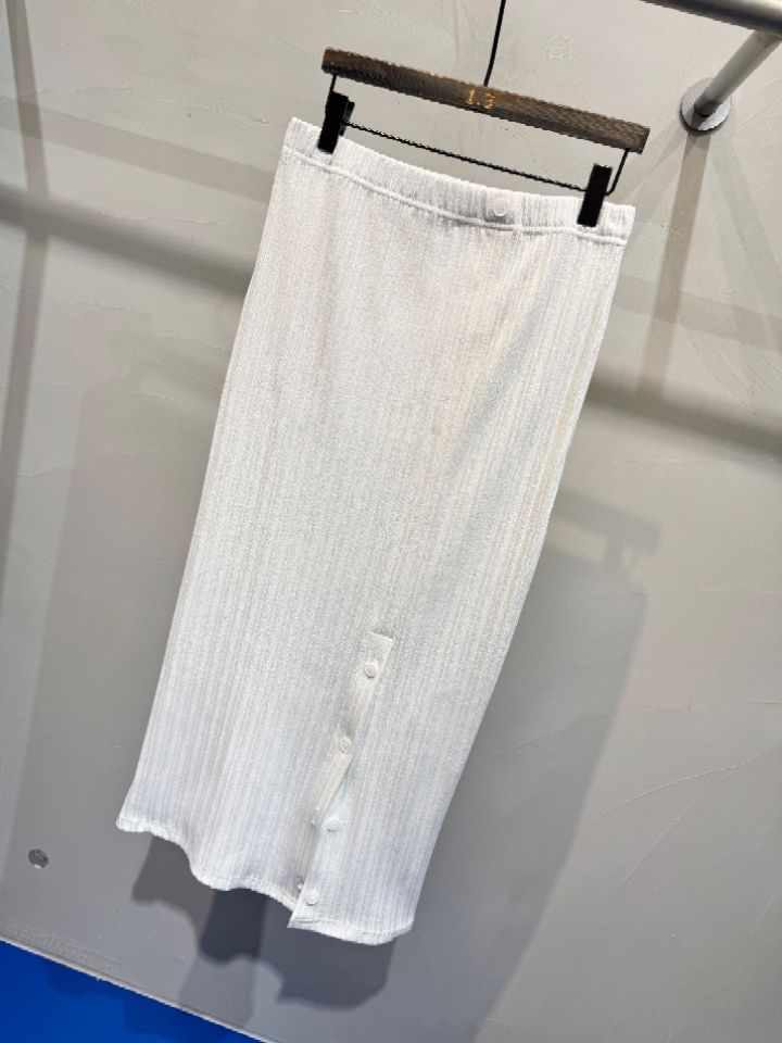 1.3韓國直郵女裝新款時尚26春夏熱賣休閑真品長裙紐扣羅紋1.3長裙