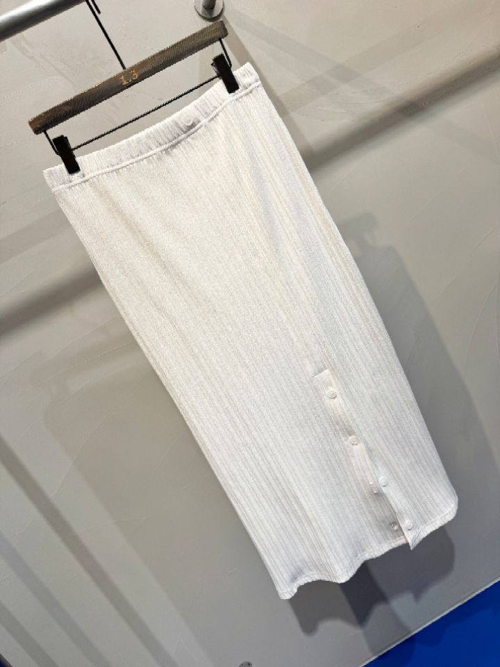 1.3韓國直郵女裝新款時尚26春夏熱賣休閑真品長裙紐扣羅紋1.3長裙