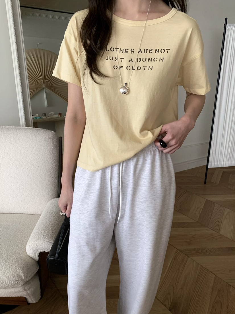 PEBBLE韓國直郵女士新款真品時尚熱賣休閑職業推薦26春夏T恤PEBBLET恤