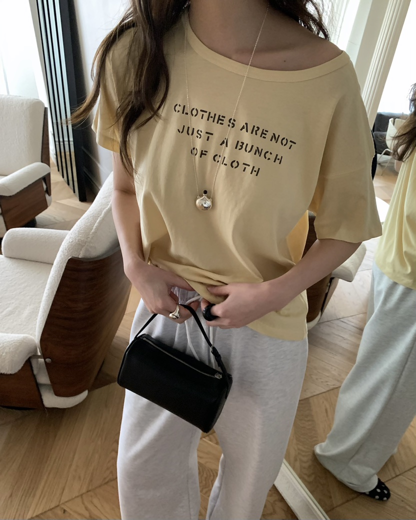 PEBBLE韓國直郵女士新款真品時尚熱賣休閑職業推薦26春夏T恤PEBBLET恤