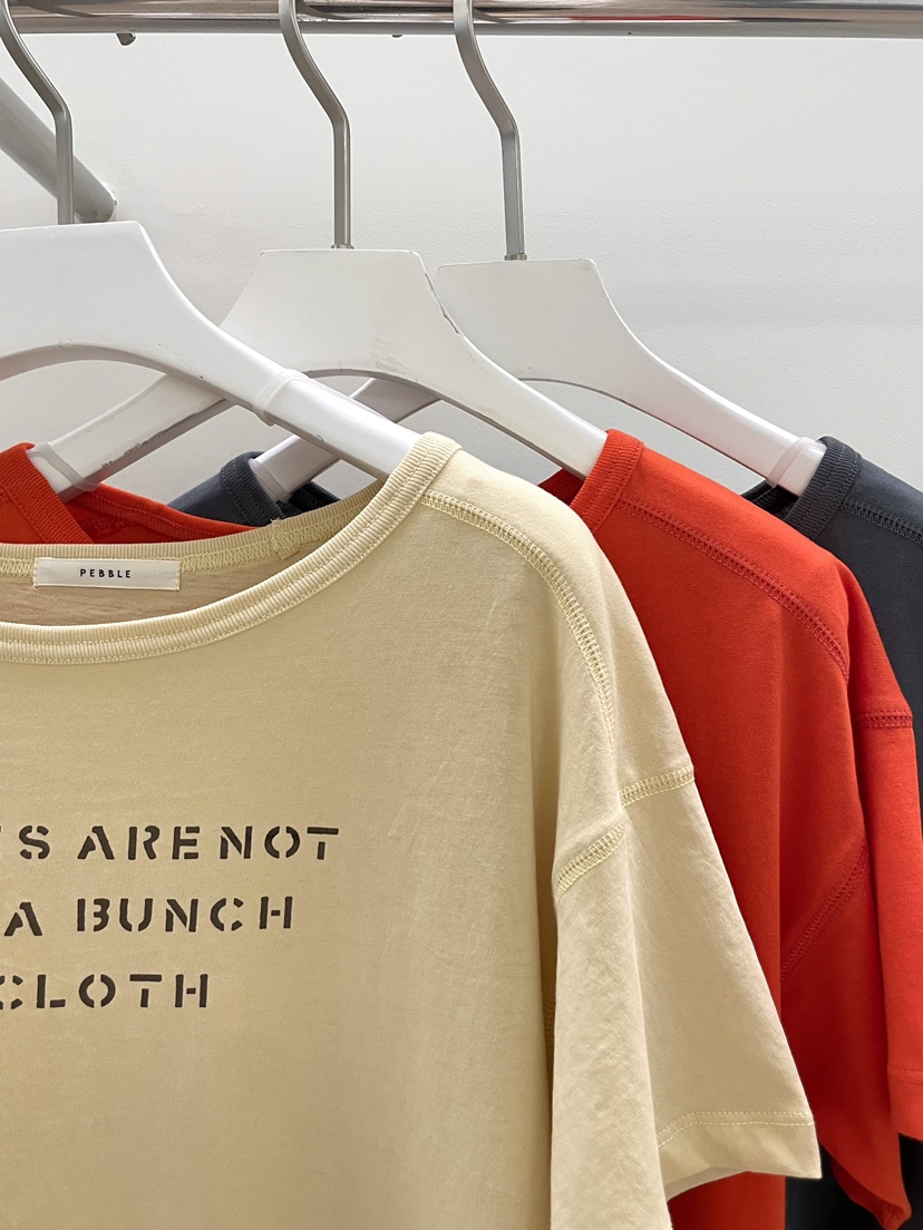 PEBBLE韓國直郵女士新款真品時尚熱賣休閑職業推薦26春夏T恤PEBBLET恤