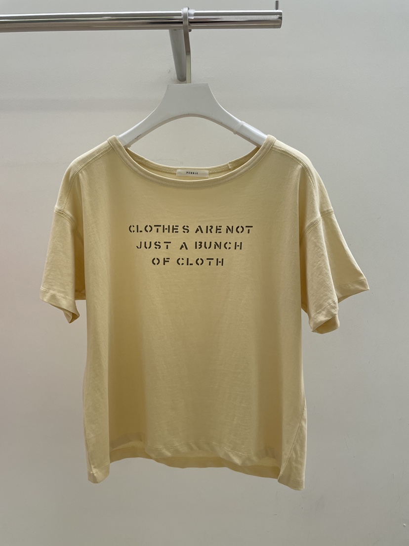 PEBBLE韓國直郵女士新款真品時尚熱賣休閑職業推薦26春夏T恤PEBBLET恤圖色3