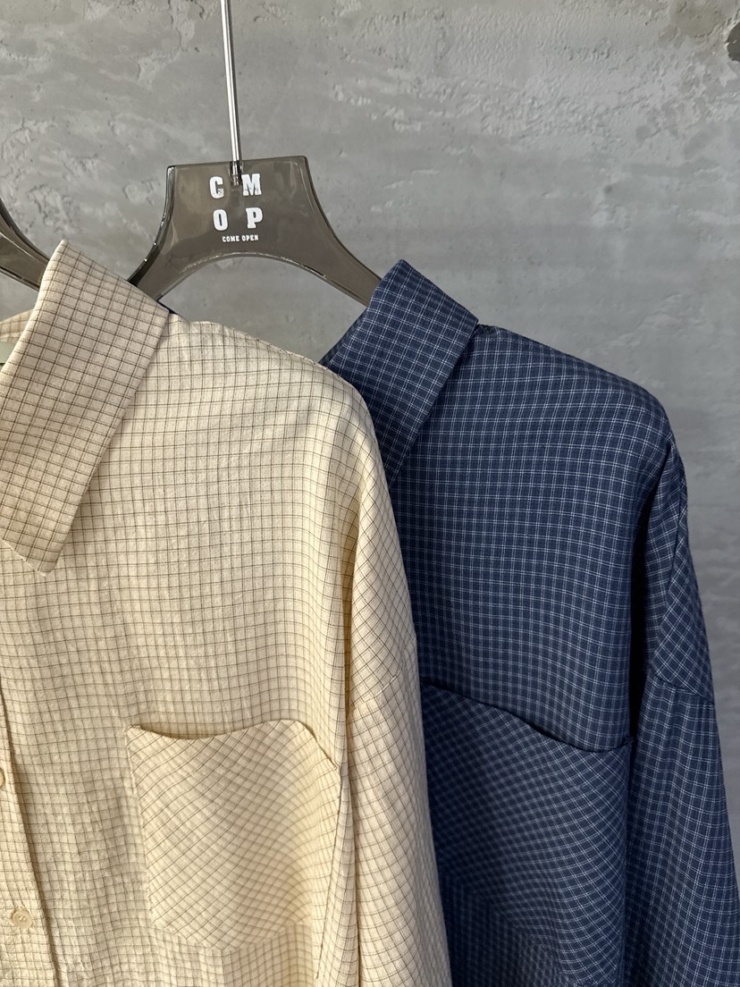 COME OPEN/HAPER韓國代購女士新款人氣襯衫蕾絲衫格子棉質COME OPEN/HAPER襯衫/蕾絲衫