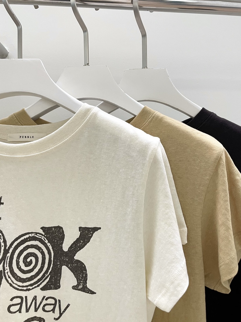 PEBBLE東大門直郵女士新品熱賣時尚職業休閑26春夏真品T恤PEBBLET恤
