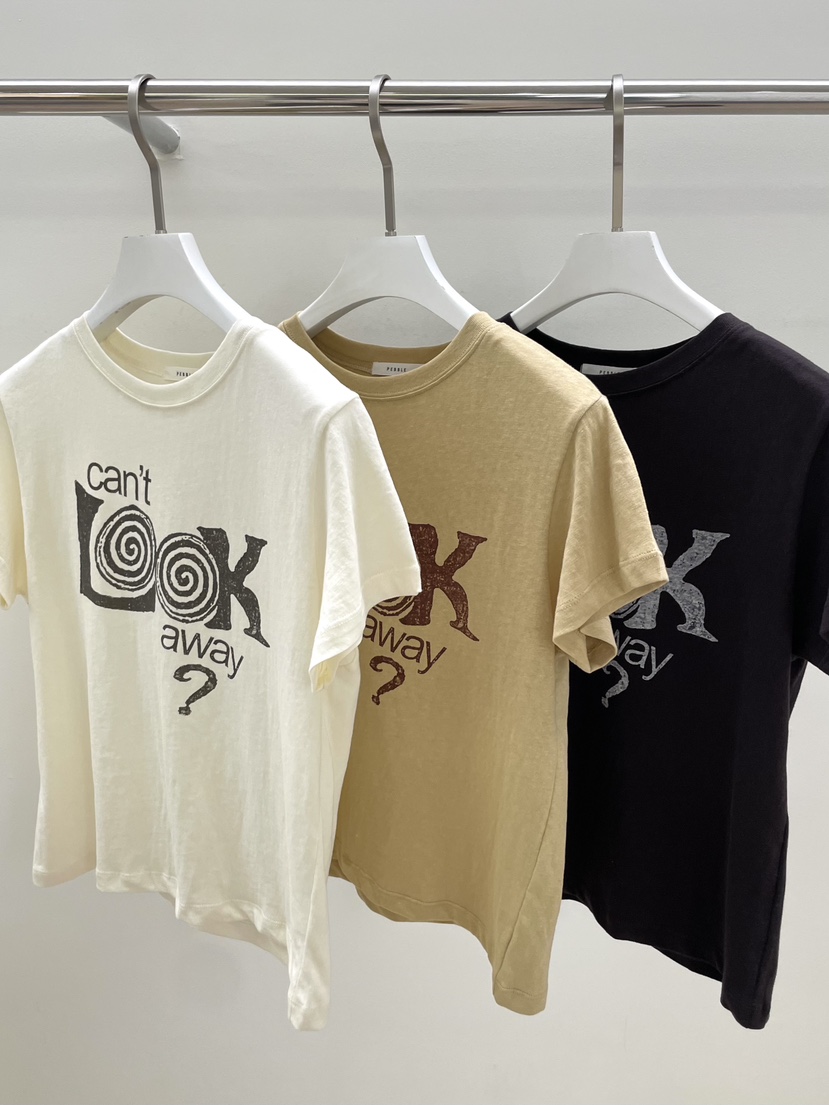 PEBBLE東大門直郵女士新品熱賣時尚職業休閑26春夏真品T恤PEBBLET恤