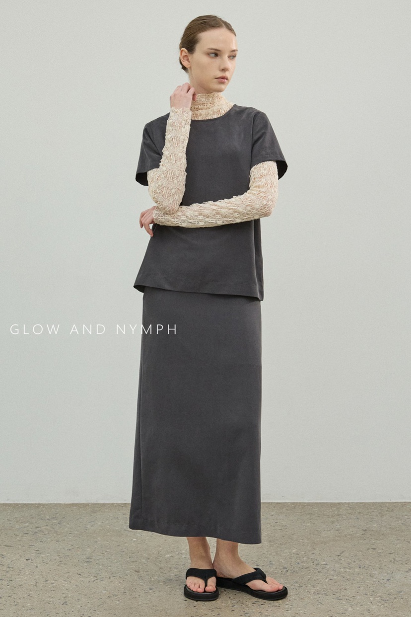 GLOW AND NYMPH韓國代購女裝新品休閑真品職業人氣長裙GLOW AND NYMPH長裙