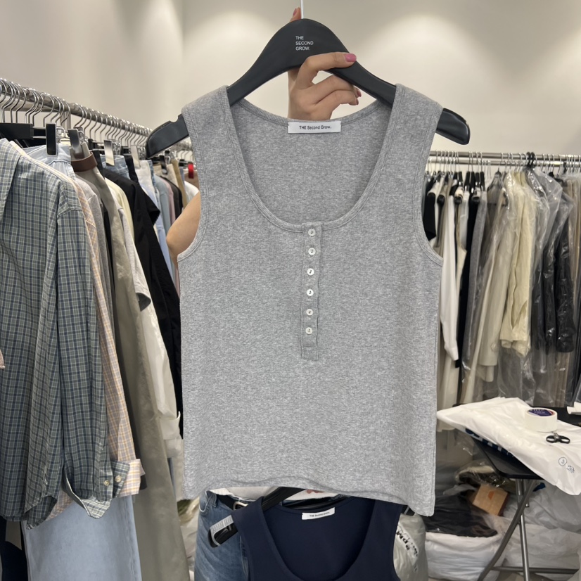 THE SECOND GROW韓國代購女裝新款時尚吊帶背心不含內搭THE SECOND GROW吊帶/背心圖色2