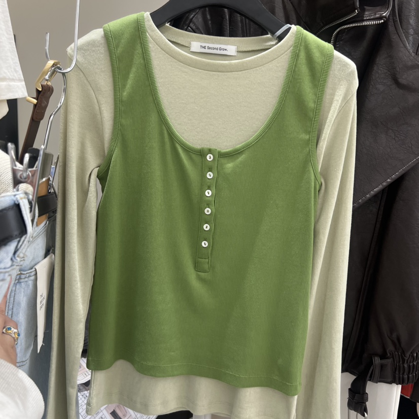 THE SECOND GROW韓國代購女裝新款時尚吊帶背心不含內搭THE SECOND GROW吊帶/背心圖色5