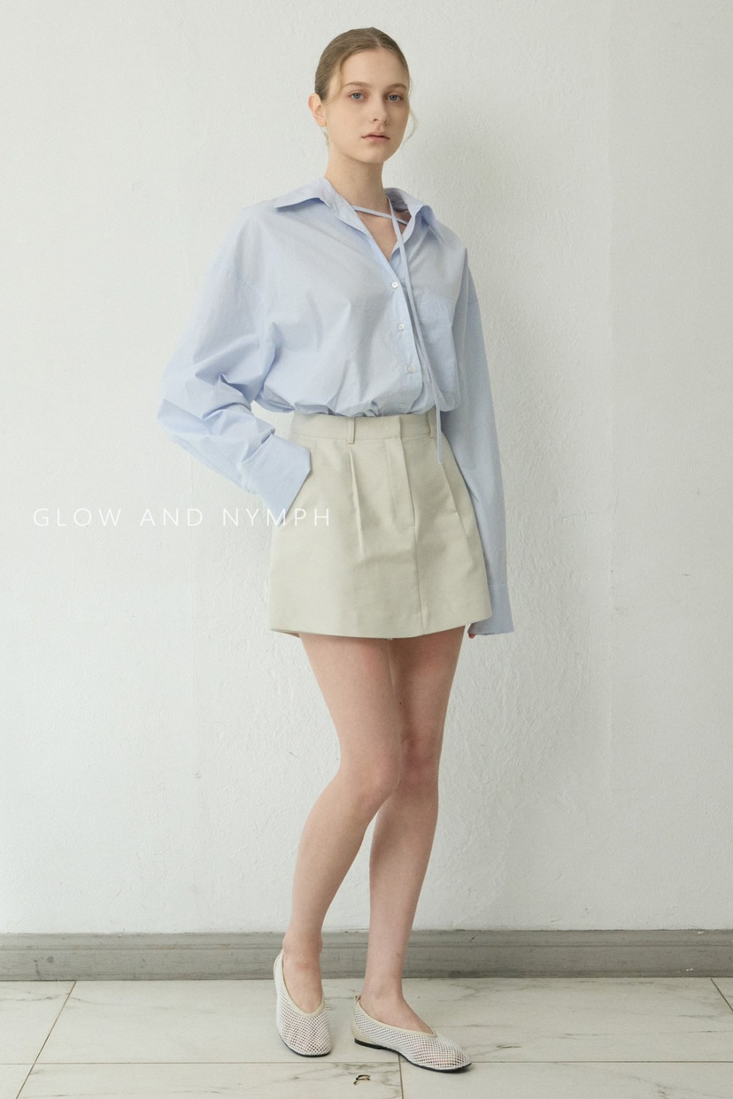 GLOW AND NYMPH韓國代購女裝新品26春夏襯衫蕾絲衫粗花呢GLOW AND NYMPH襯衫/蕾絲衫