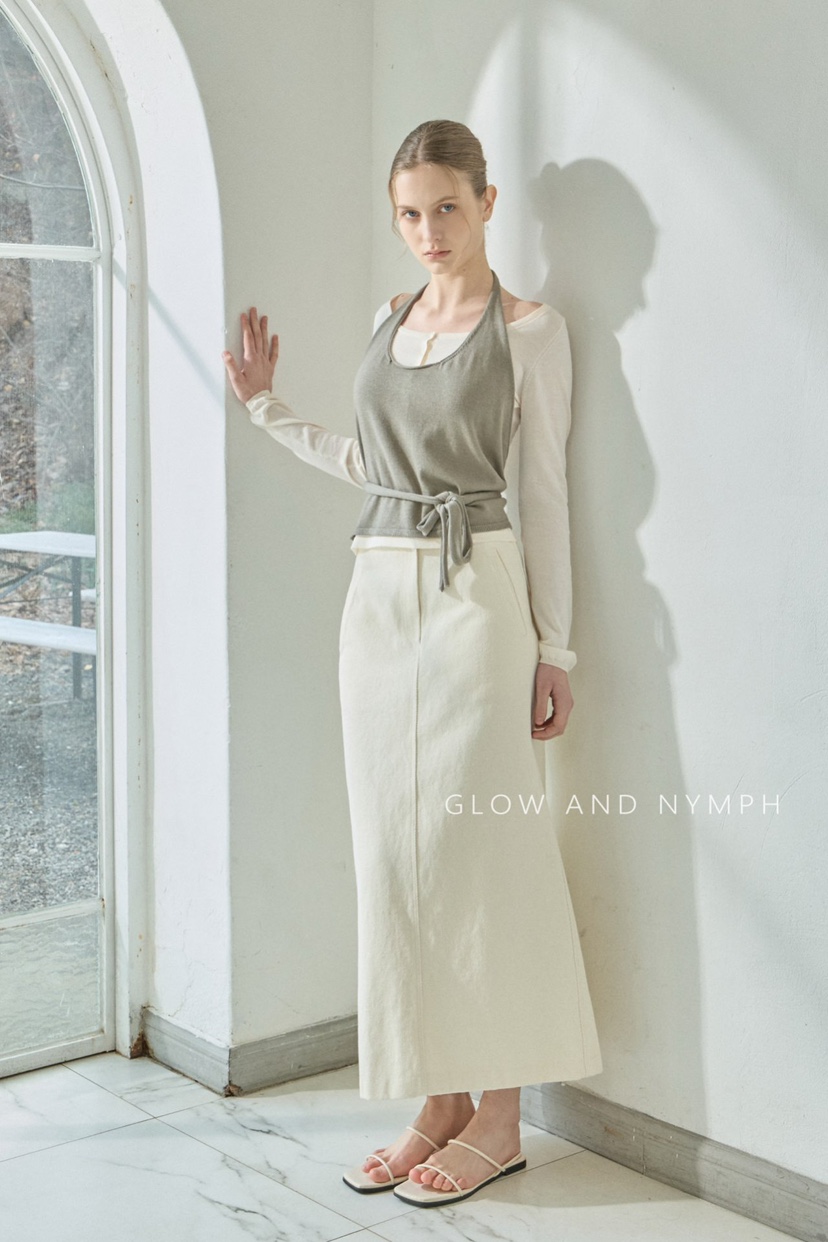 GLOW AND NYMPH韓國代購女士新款職業26春夏真品吊帶背心GLOW AND NYMPH吊帶/背心