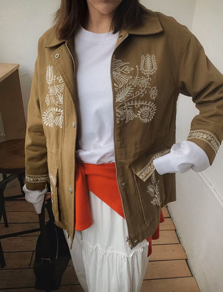 MARCIA-마샤-OT韓國東大門直郵女士新品休閑職業夾克刺繡MARCIA夾克